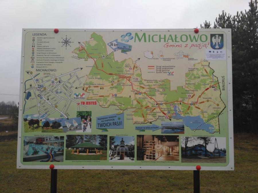 Budowa infrastruktury na szlaku rowerowym im. Leszka Nosa w Gminie Michałowo